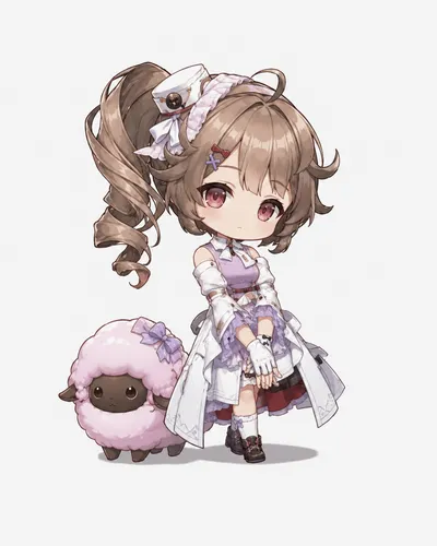 Ardelia chibi fanart — Arknights Endfield character