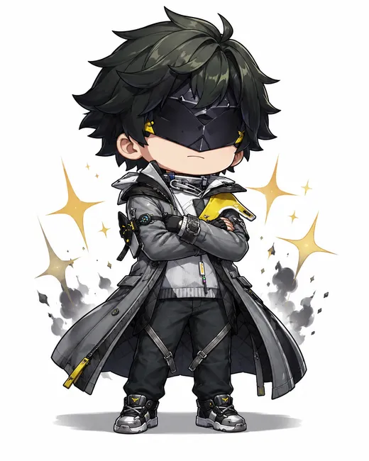 Endministrator chibi fanart — Arknights Endfield character