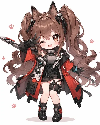 Gilberta chibi fanart — Arknights Endfield character