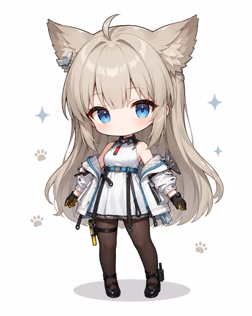 Perlica chibi fanart — Arknights Endfield character