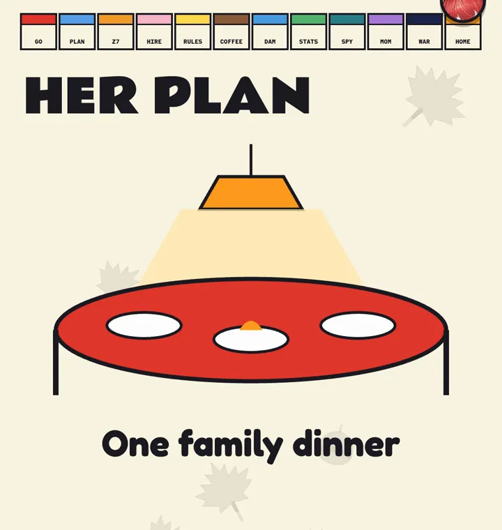 Her plan: one family dinner