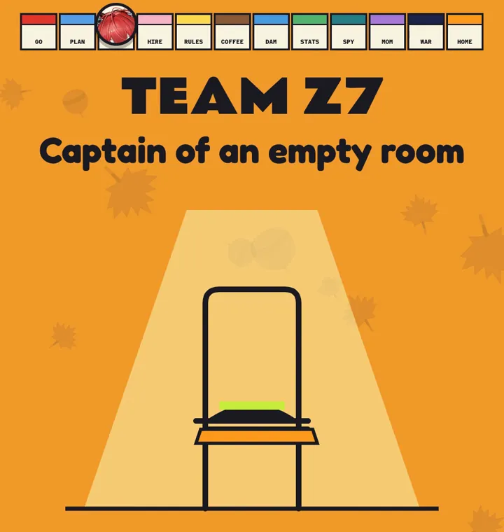 Team Z7: captain of an empty room