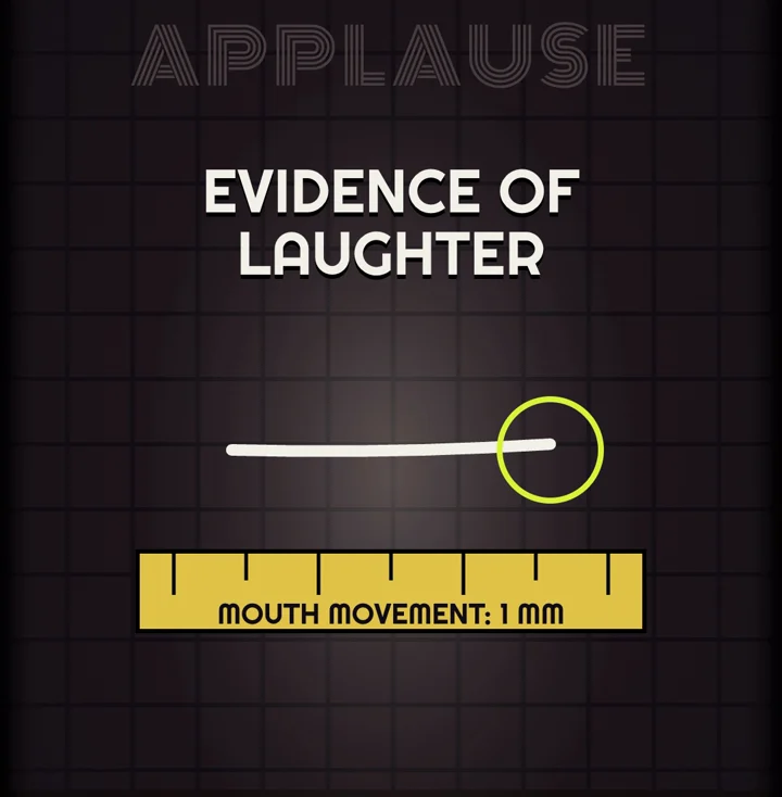Evidence of laughter: a ruler reading mouth movement 1 mm