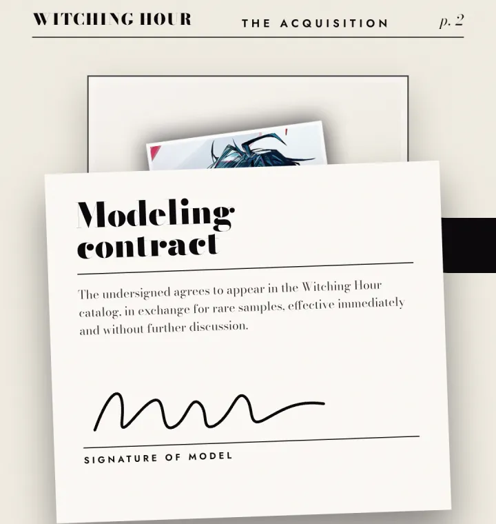 The modeling contract, signed