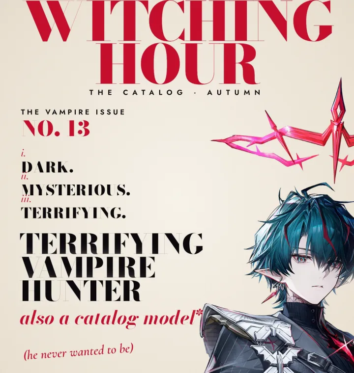 Witching Hour, the vampire issue: terrifying vampire hunter, also a catalog model