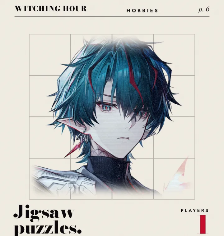Hobbies: jigsaw puzzles. Players: 1