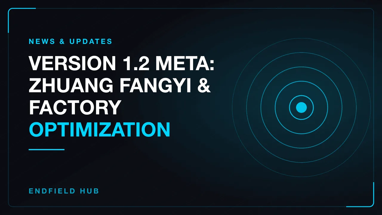 Version 1.2 Meta: Zhuang Fangyi & Factory Optimization