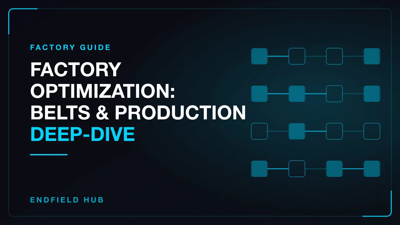 Factory Optimization: Belts & Production Deep-Dive