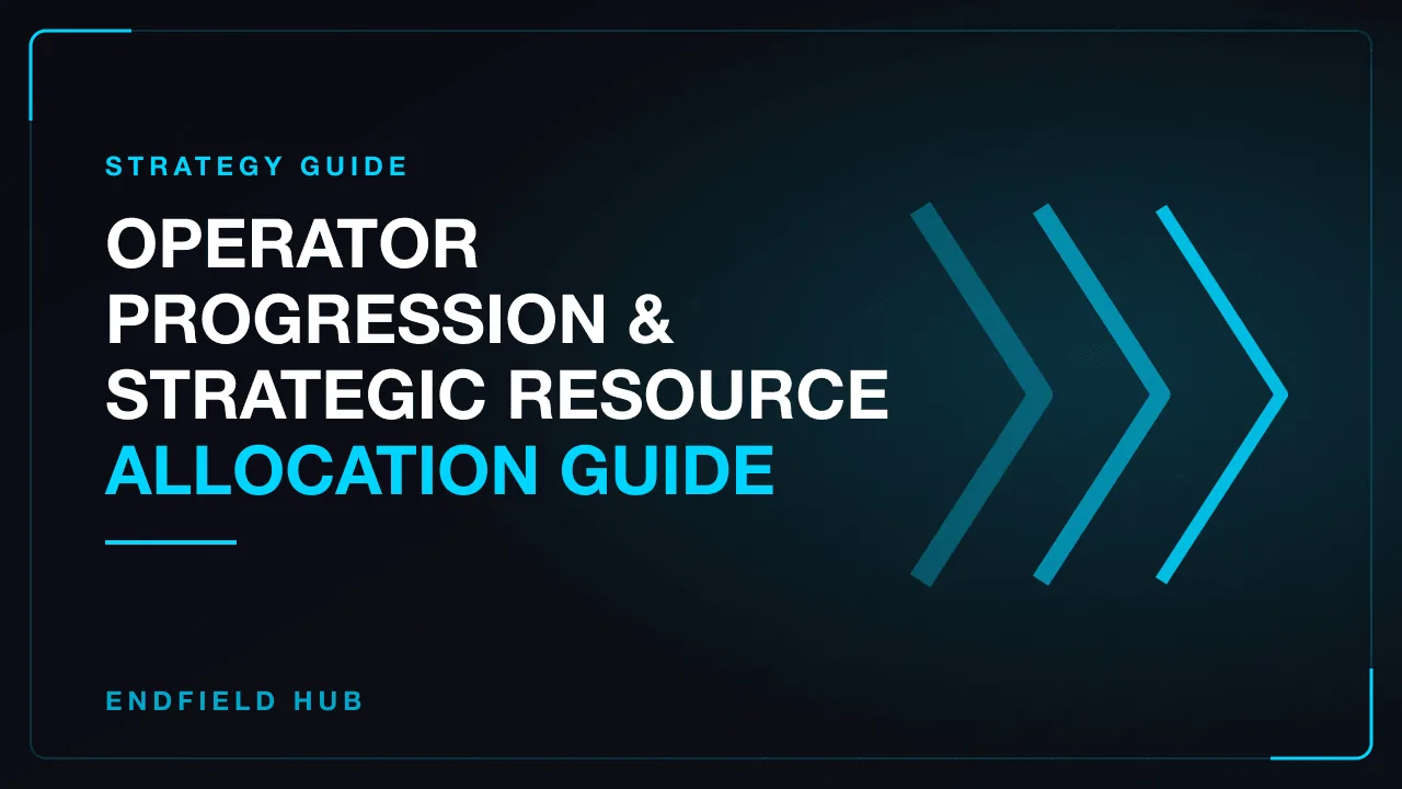 Operator Progression & Strategic Resource Allocation Guide