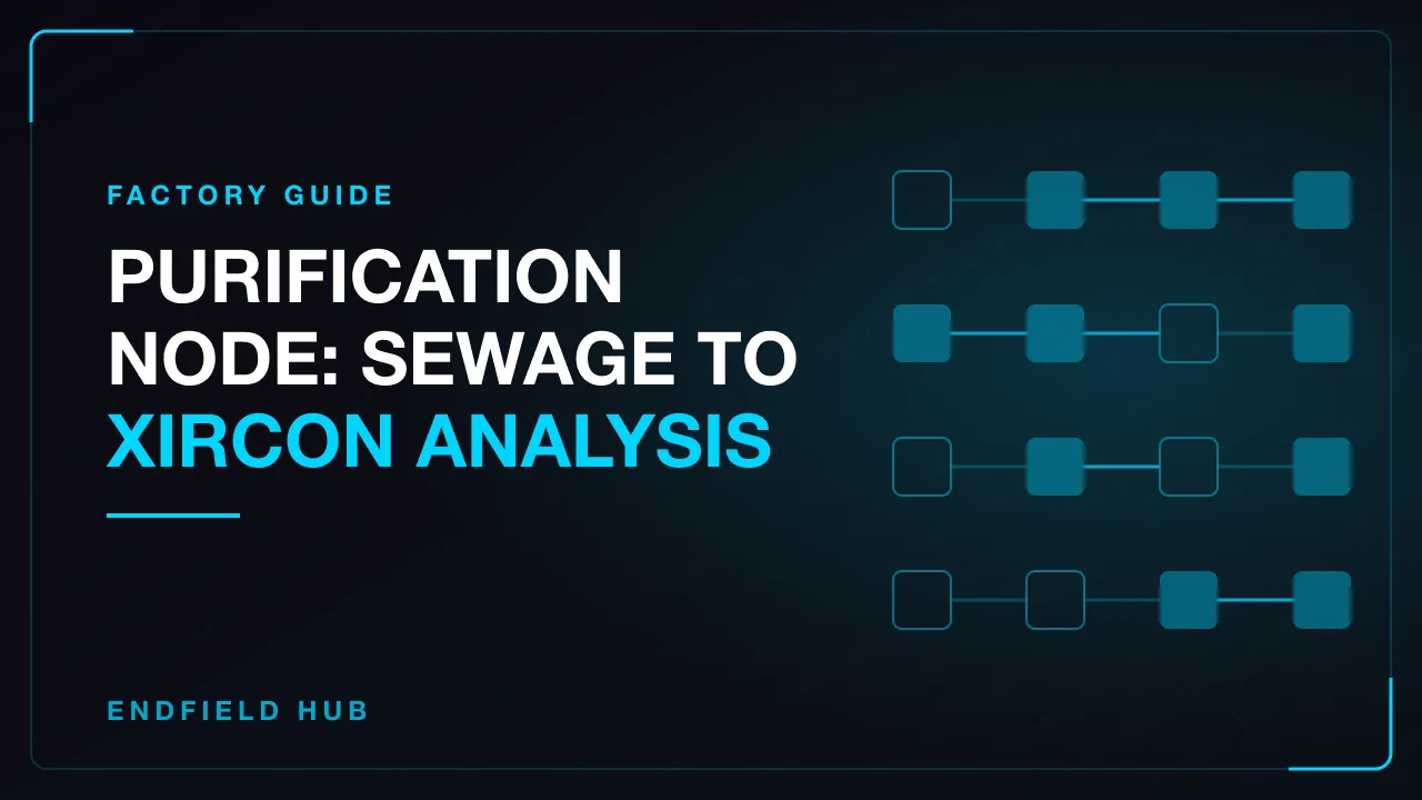 Purification Node: Sewage to Xircon Analysis
