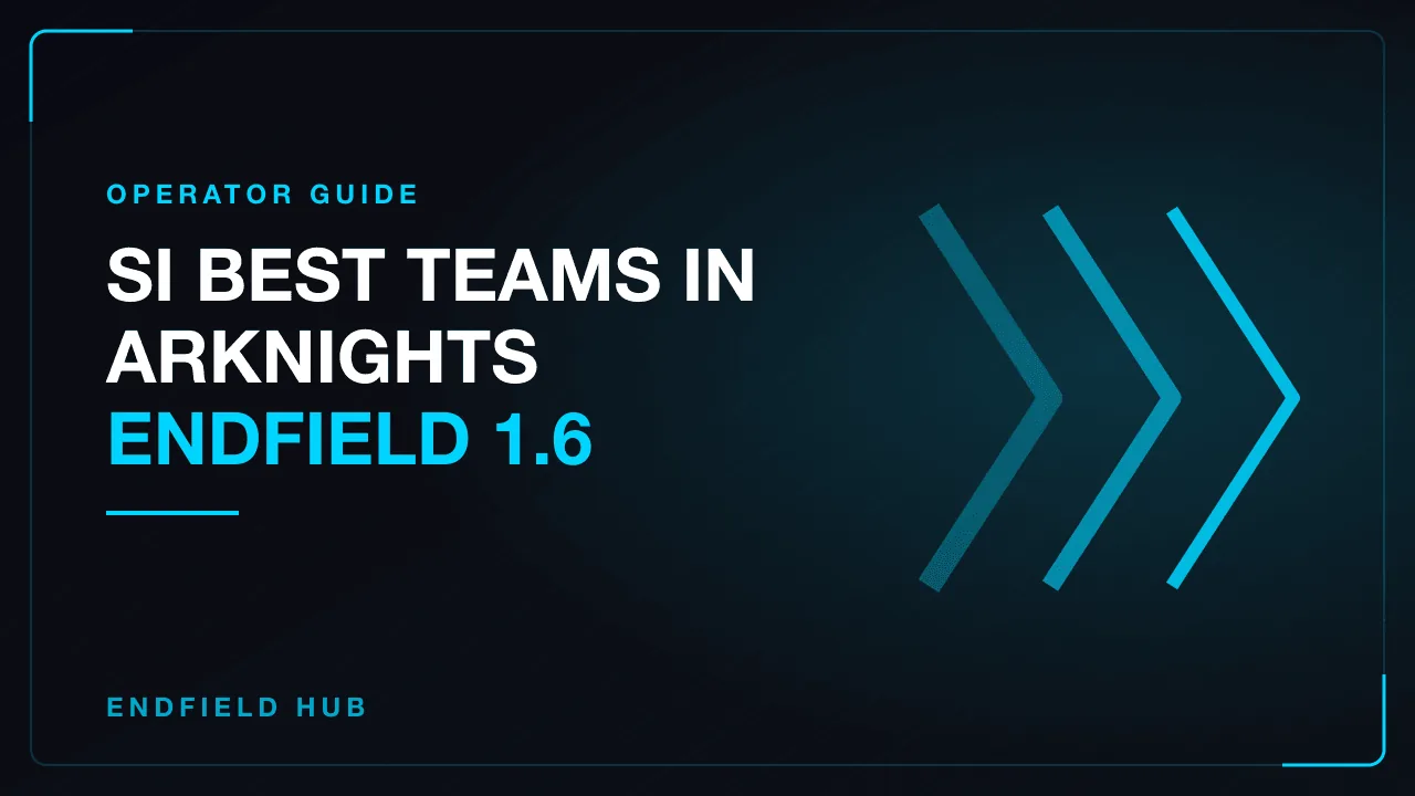 Si Best Teams in Arknights Endfield 1.6