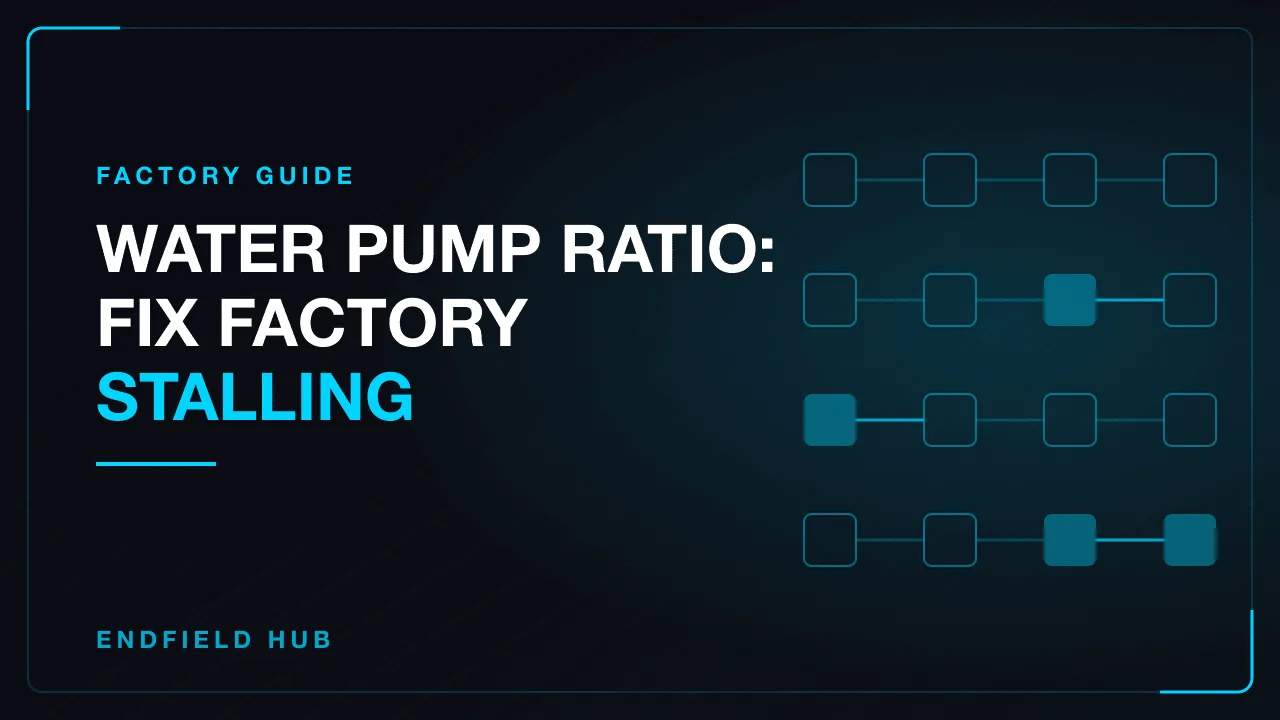 Water Pump Ratio: Fix Factory Stalling