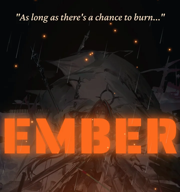 Ember's name lit like a fire over her art among the planted swords