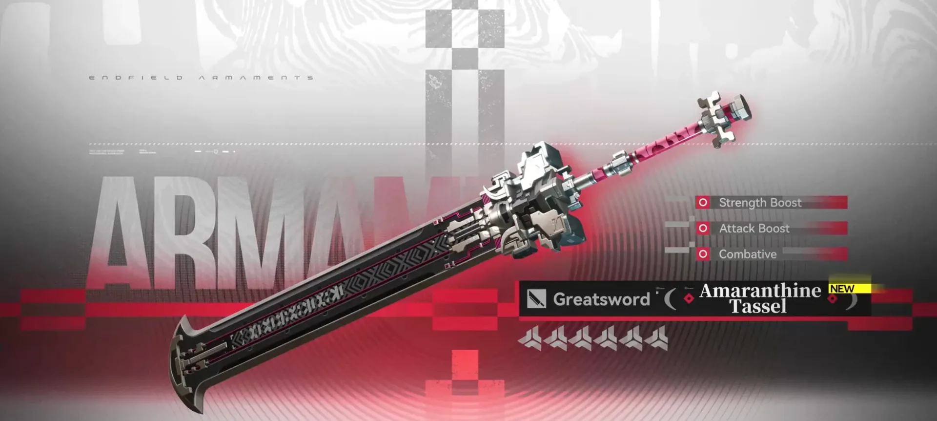 Amaranthine Tassel greatsword signature weapon Arknights Endfield 1.3 Mi Fu