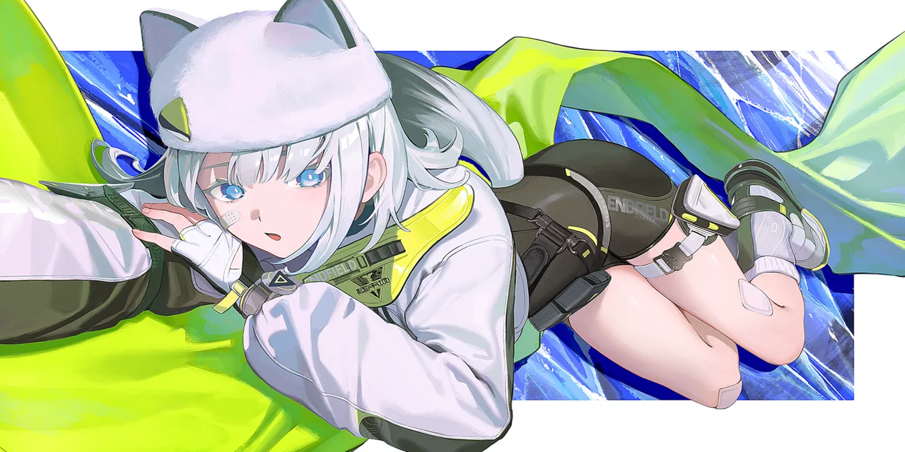 Estella lying down, one of her operator snapshots