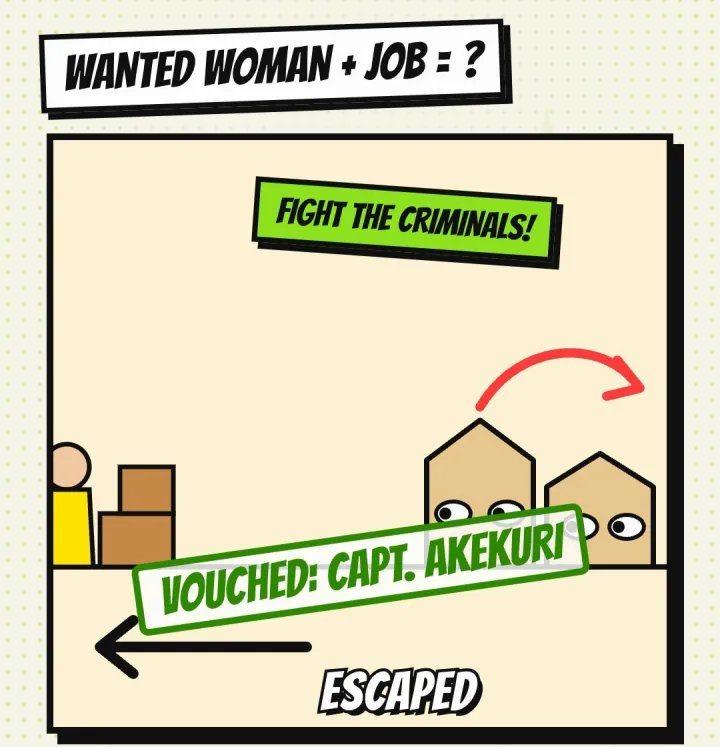 An Endfield team, locals eyeing their supplies, and a stamp: vouched, Captain Akekuri