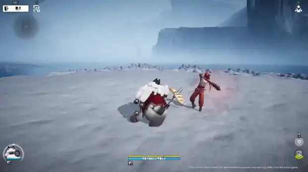 Purrchena tossing a Giftbox to the controlled operator to heal them