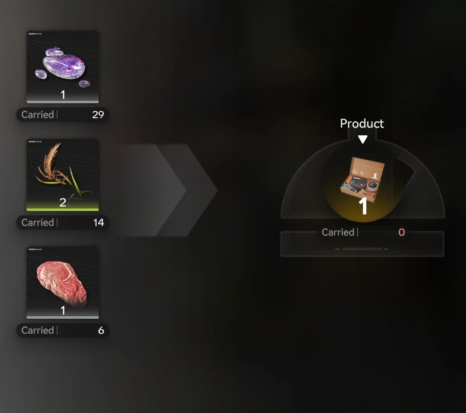 Rhodes Island Special Ration recipe — 1 Resilient Water, 2 Amber Rice, 1 Fillet