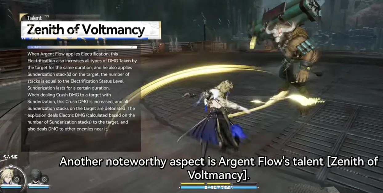 Argent Flow talent Zenith of Voltmancy card: Electrification raises all damage taken and applies Sunderization