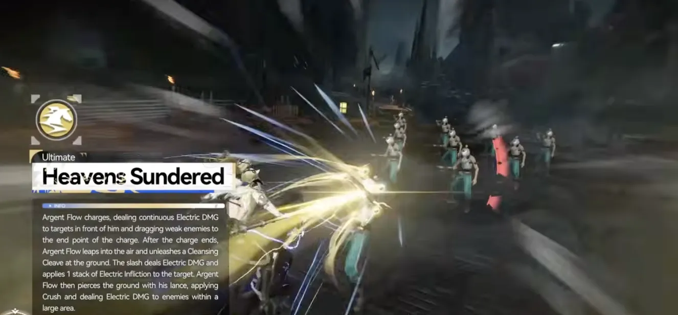 Argent Flow ultimate Heavens Sundered card: charge, Cleansing Cleave and lance Crush