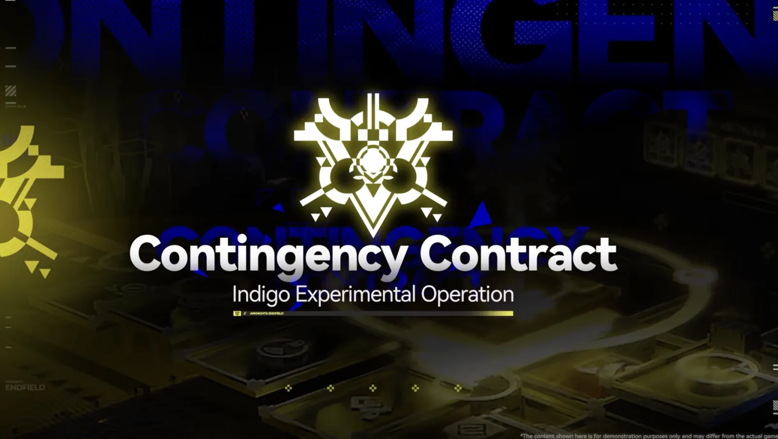 Contingency Contract Indigo Experimental Operation title card