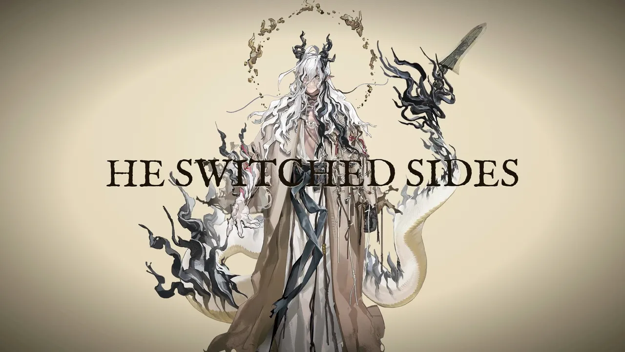 Sui's human form under the words HE SWITCHED SIDES