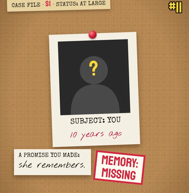 Subject: you. Ten years ago. Memory: missing.