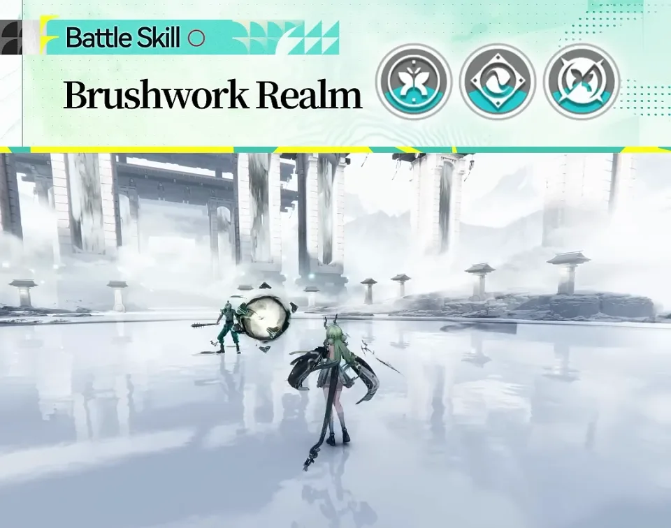 Si's Brushwork Realm battle skill card from the operator showcase
