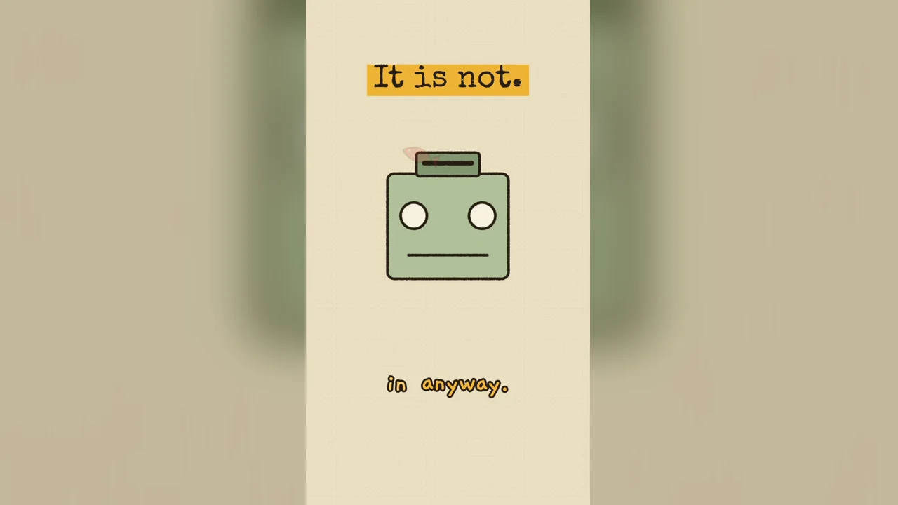 The machine with IT IS NOT. written above it