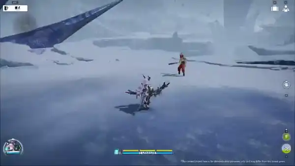 Typhoeus triggering her combo skill while hovering, staying airborne and resetting her aerial basic attack count