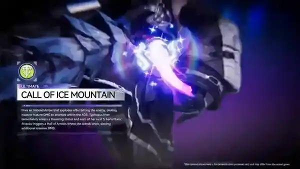 Typhoeus ultimate, dealing area Nature damage then hovering and calling down Hail of Arrows strikes