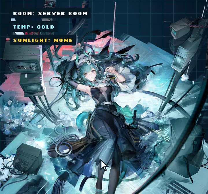 Her room on Dijiang: server room, temperature cold, sunlight none