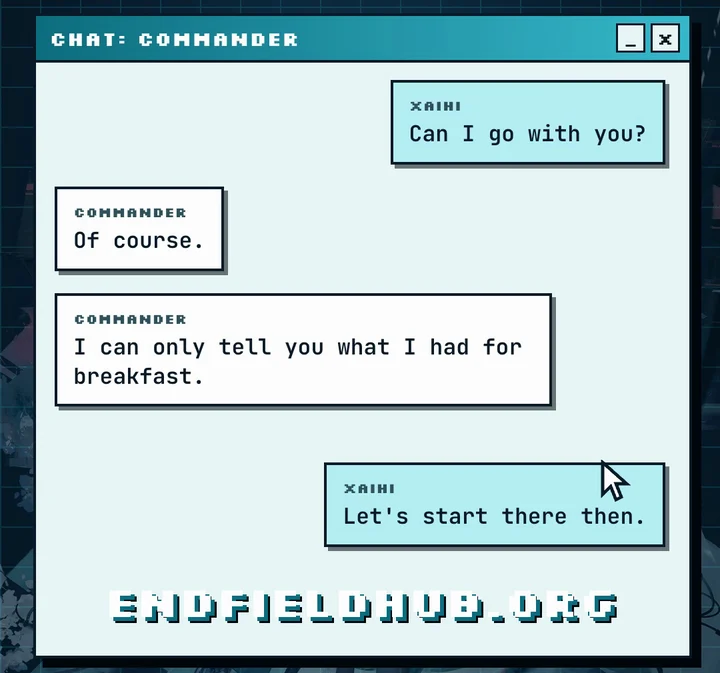 The chat: Of course. I can only tell you what I had for breakfast. Let's start there then.