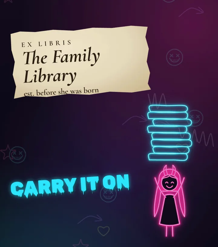 The Family Library, and a kid told to carry it on