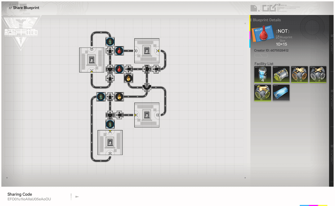 NOT Gate share blueprint screen (10x15, EU/NA)