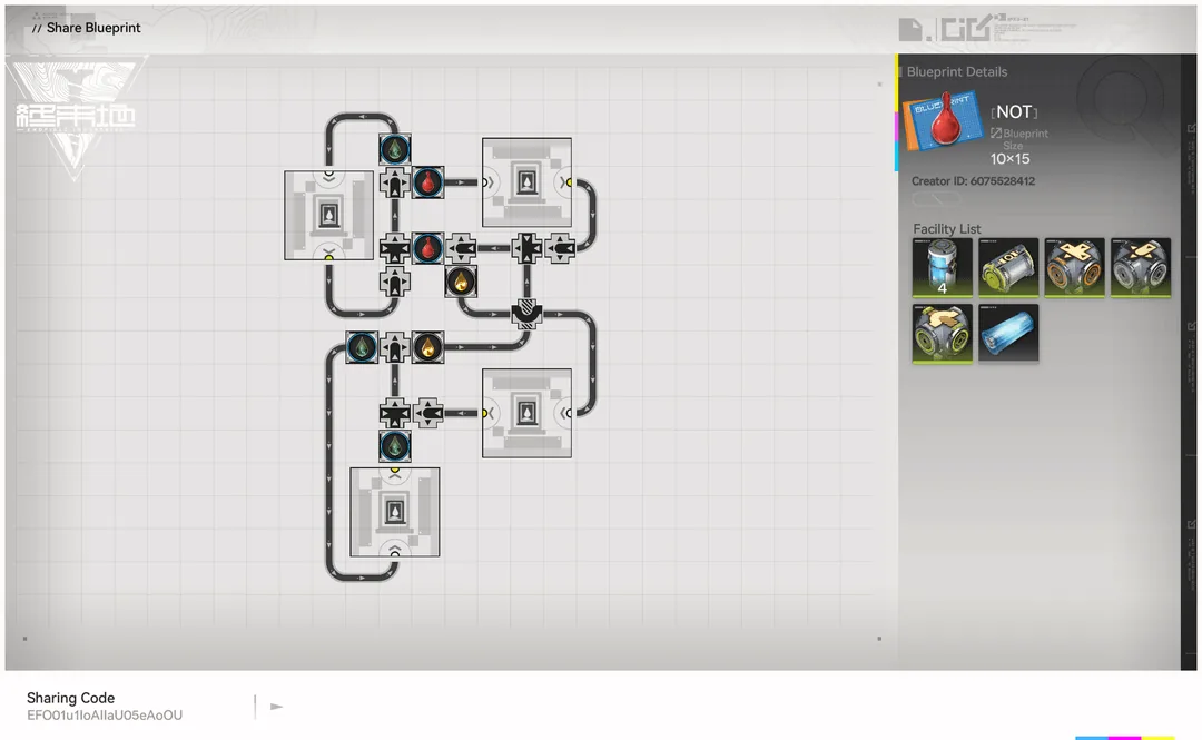 NOT Gate share blueprint screen (10x15, EU/NA)
