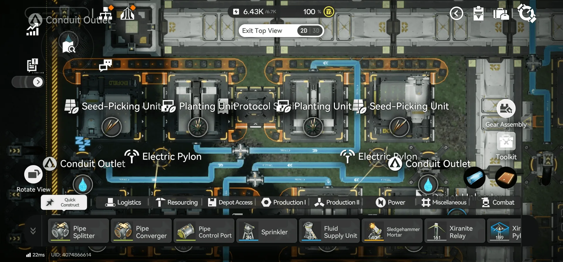 Flat Yazhen layout