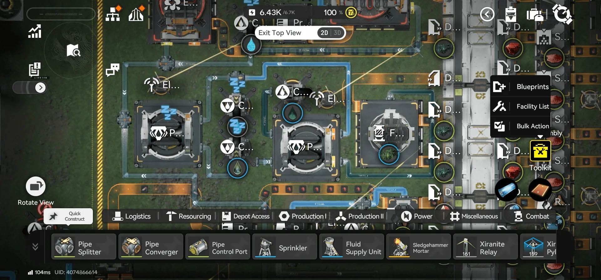 Inert Recycling (Heavy Xiranite) layout
