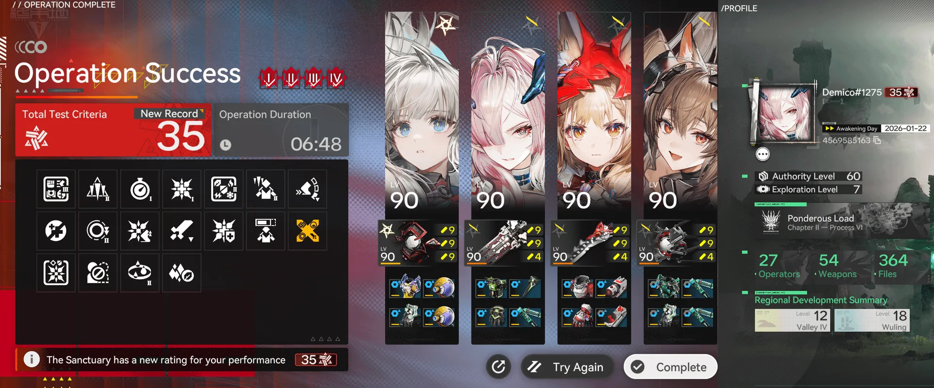 Arknights Endfield Contingency Contract Risk 35 clear, Risk 30-40 - Endgame