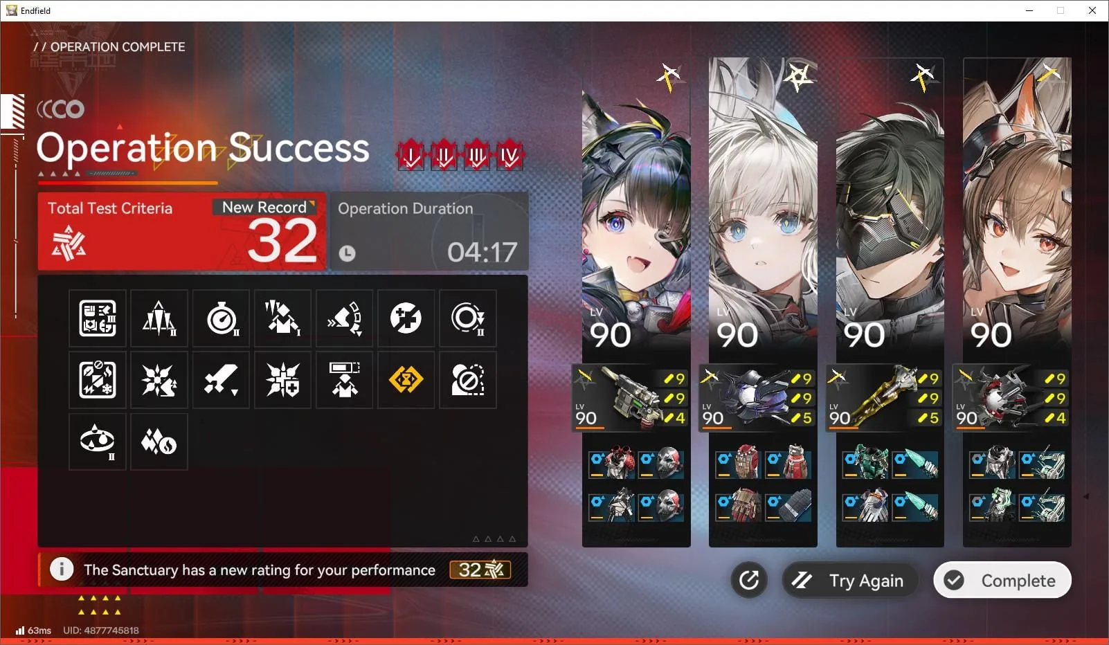 Arknights Endfield Contingency Contract Risk 32 clear, Risk 30-40 - Endgame
