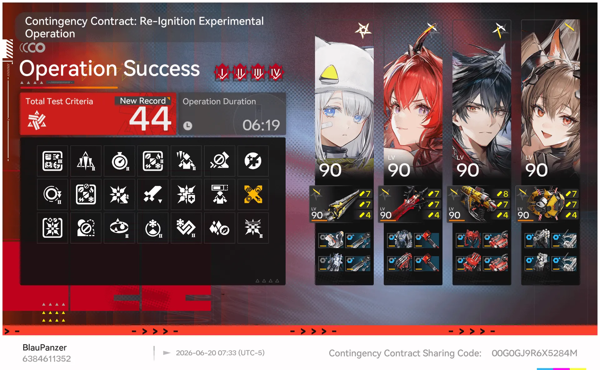 Arknights Endfield Contingency Contract Risk 44 clear, Risk 40-50 - Apex