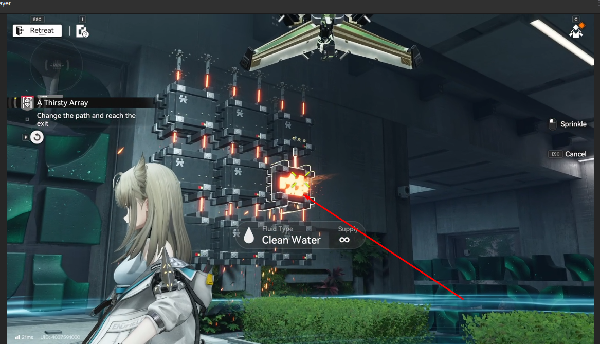 A Thirsty Array 1st array to spray