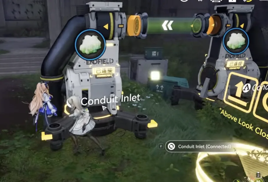 Conduit Inlet showing a Connected status after the second conduit hop