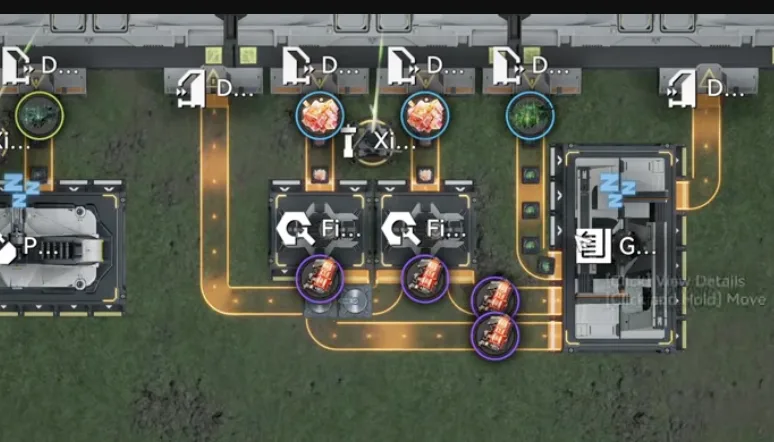 The Core AIC Gearing Unit fed by two Pyrrolite lines, switched off once enough components are stocked