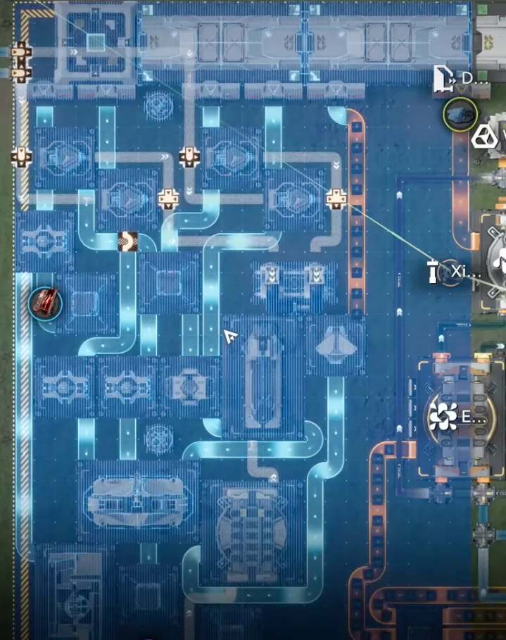 1.3 Upgrade 1 blueprint deployed in the cleared top-left space