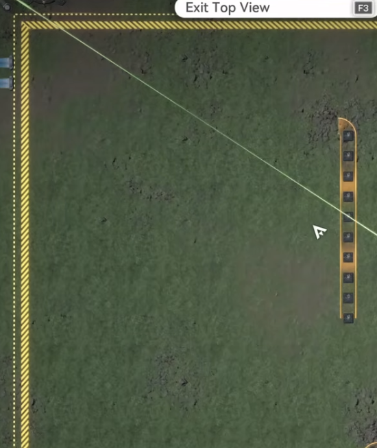The kept transport belt after deleting the top-left section