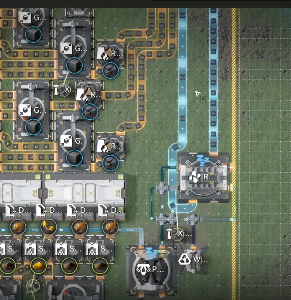 Deleting the two long belts in the bottom-right corner