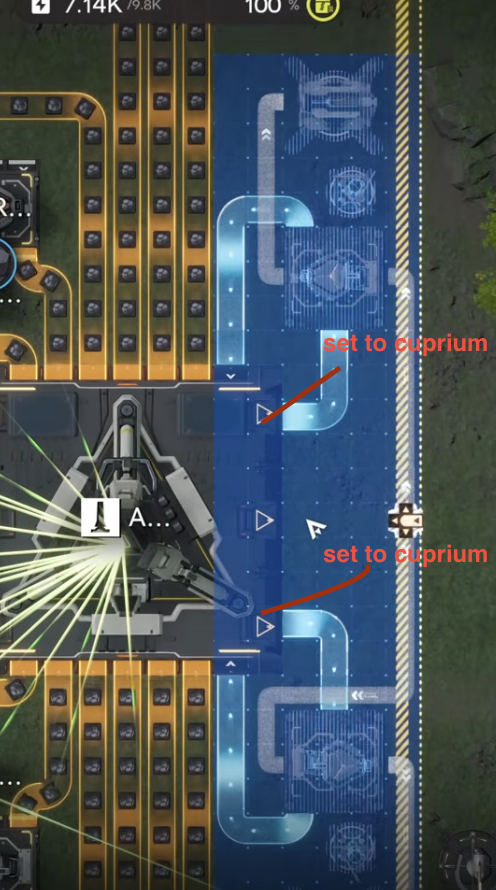 Wuling 8 blueprint deployed on the right side of the Core