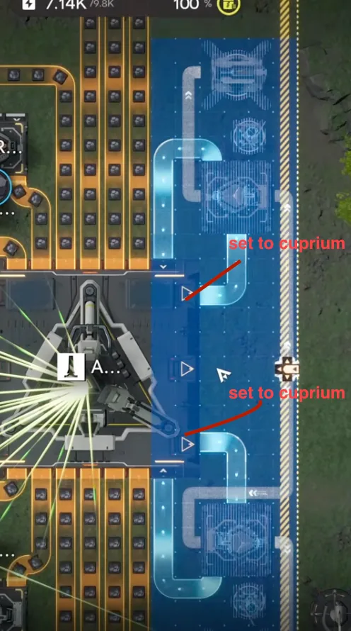 Wuling 8 blueprint deployed on the right side of the Core