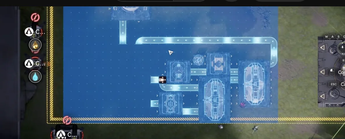 The Event P1 EX blueprint placed on the bottom side alongside the modular event line